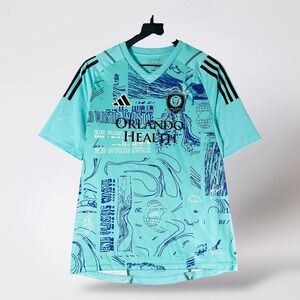 Adidas Orlando City‎ SC Parley Ocean Plastic Jersey Youth XL 15-16Y Soccer Blue